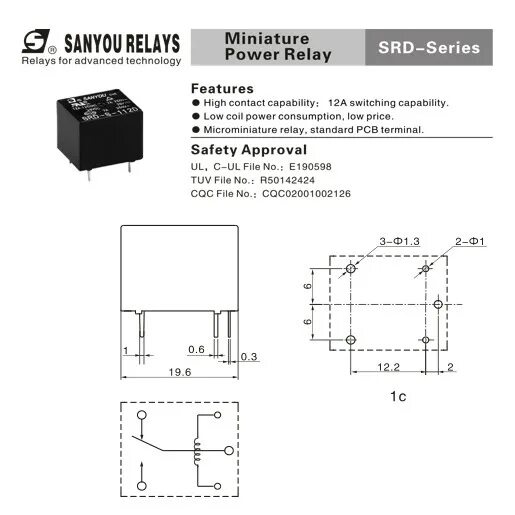 Реле srd s 112dm схема подключения SRDS112D