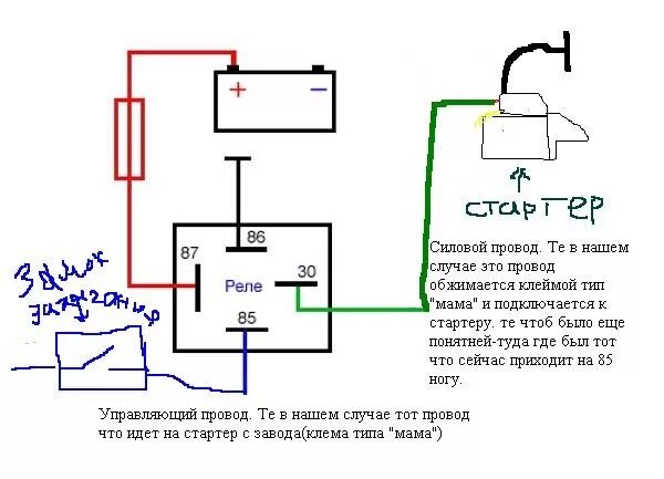 Реле стартера дополнительное рс 24д схема подключения Установил реле на стартер! Эффект превзошел ожидания! - Москвич 2141, 1,8 л, 199