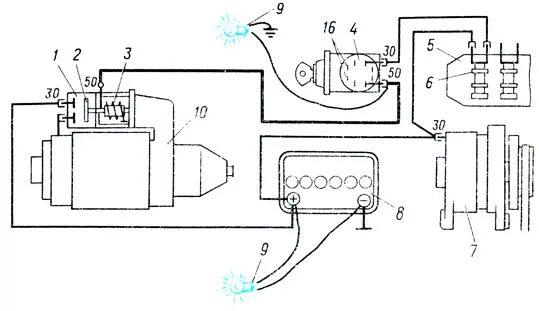 Реле стартера газ 53 схема подключения Система пуска двигателя 1989 Юрковский И.М. - Автомобиль в личном пользовании