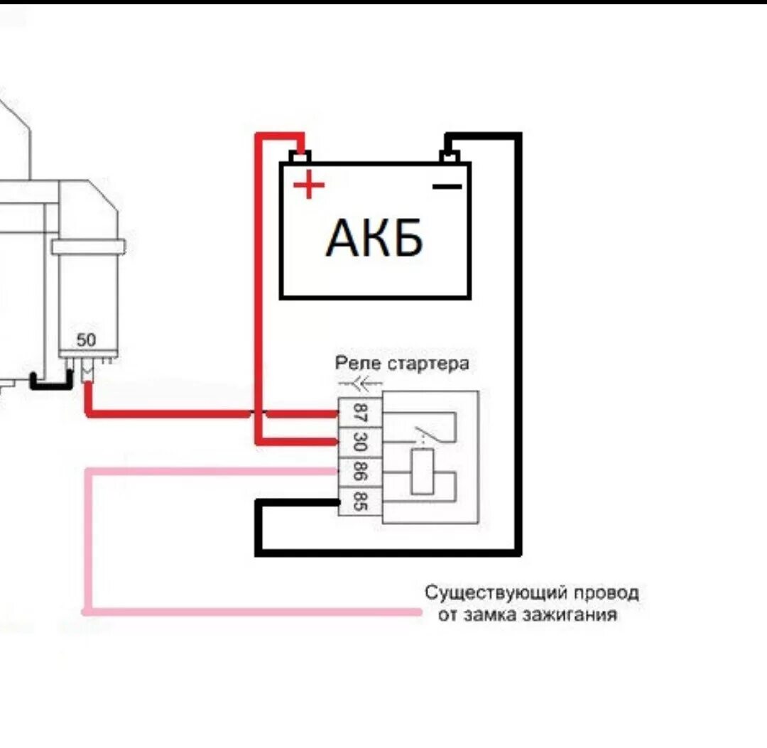 Реле стартера рс схема подключения Доп. Реле стартера - Lada 21102, 1,5 л, 2002 года своими руками DRIVE2