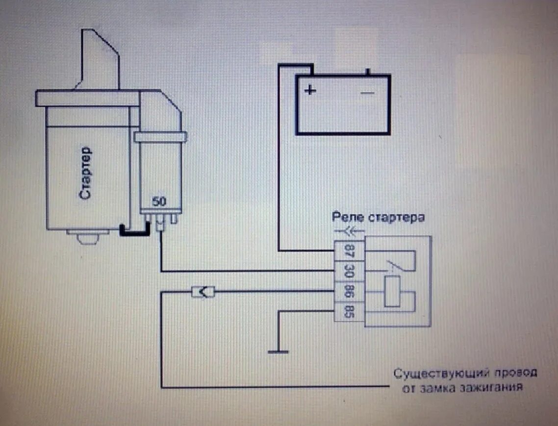 Реле стартера схема подключения 4 Установил дополнительное реле стартера на ниву шевроле - Chevrolet Niva GLX, 1,7
