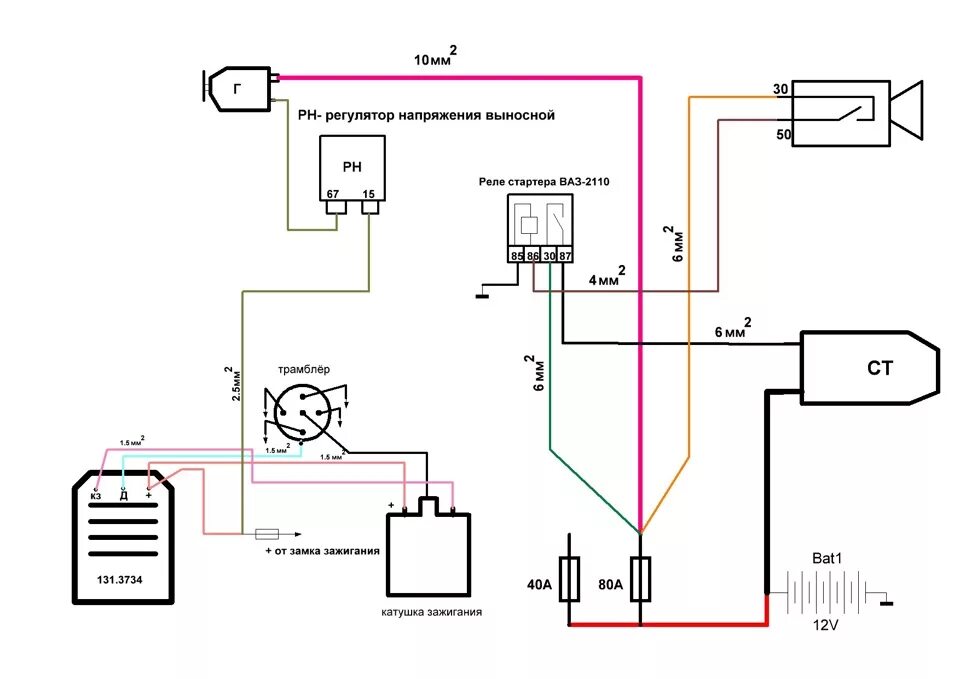 Реле стартера уаз буханка 409 схема подключения замена штатной проводки - УАЗ 3909, 2,9 л, 1998 года тюнинг DRIVE2