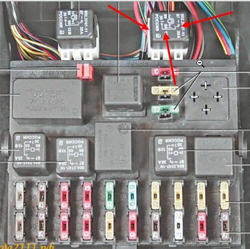 Реле стартера ваз где находится фото При повороте ключа идут щелчки на 2110 - 2 ответа