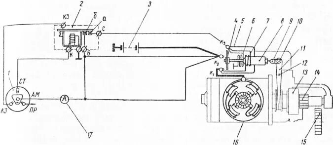 Реле стартера зил 130 схема подключения Стартер, приборы освещения и сигнализации, контрольные и вспомогательные приборы