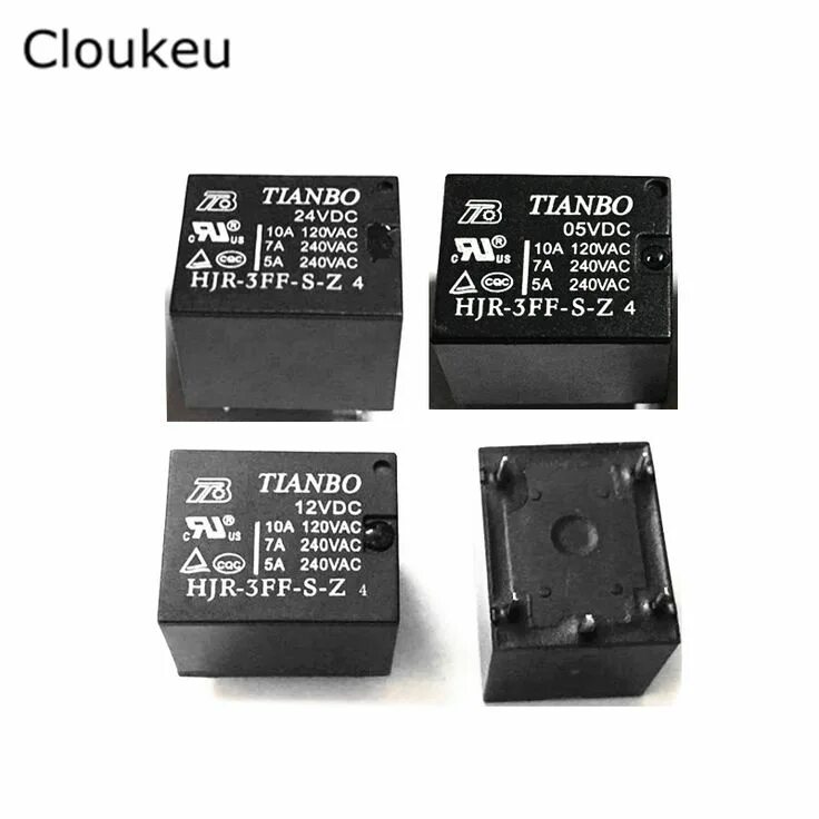 Реле tianbo 12 vdc схема подключения 100Pcs Relay DIP5 HJR-3FF-S-Z- 5VDC 12VDC 24VDC 5V 12V 24V T73 10A Electrical eq