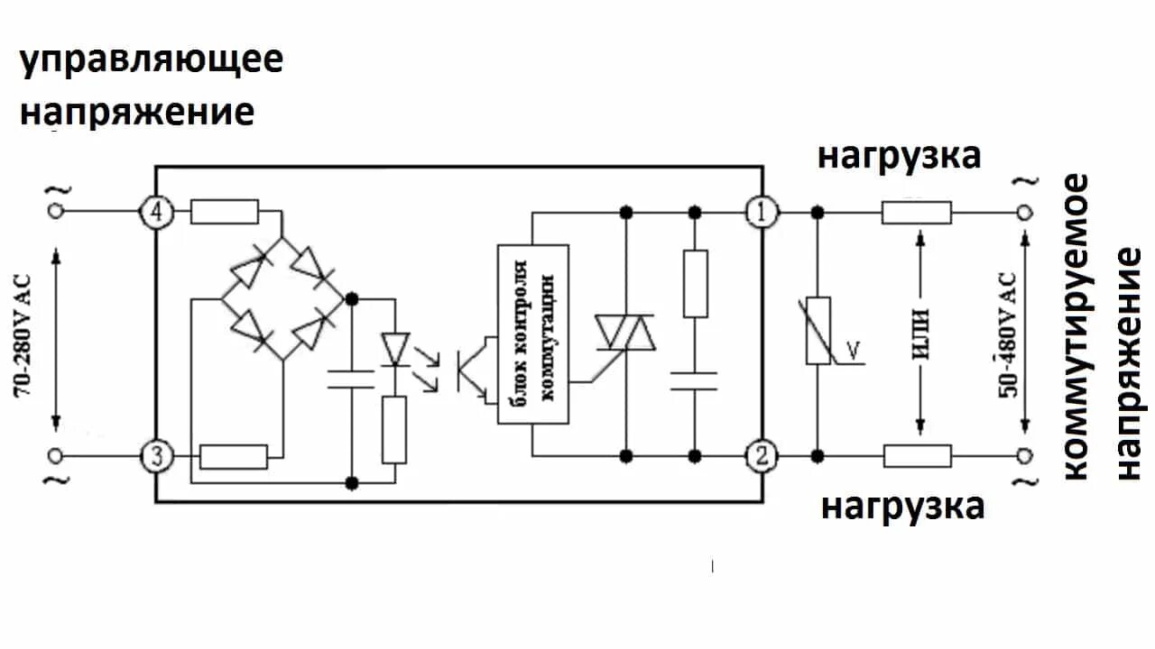 Реле твердотельное однофазное 220в схема подключения Твердотельное реле 220в схема