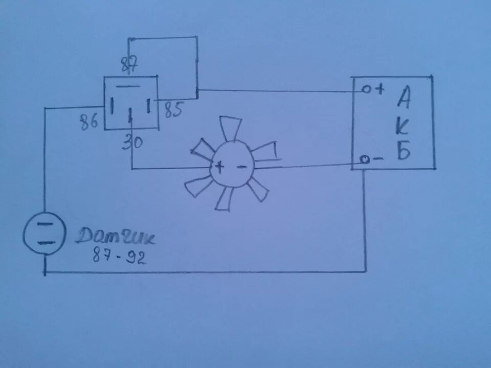 Реле вентилятора 2106 схема подключения Установка электровентилятора на классику вместо принудительного - Lada 2106, 1,2