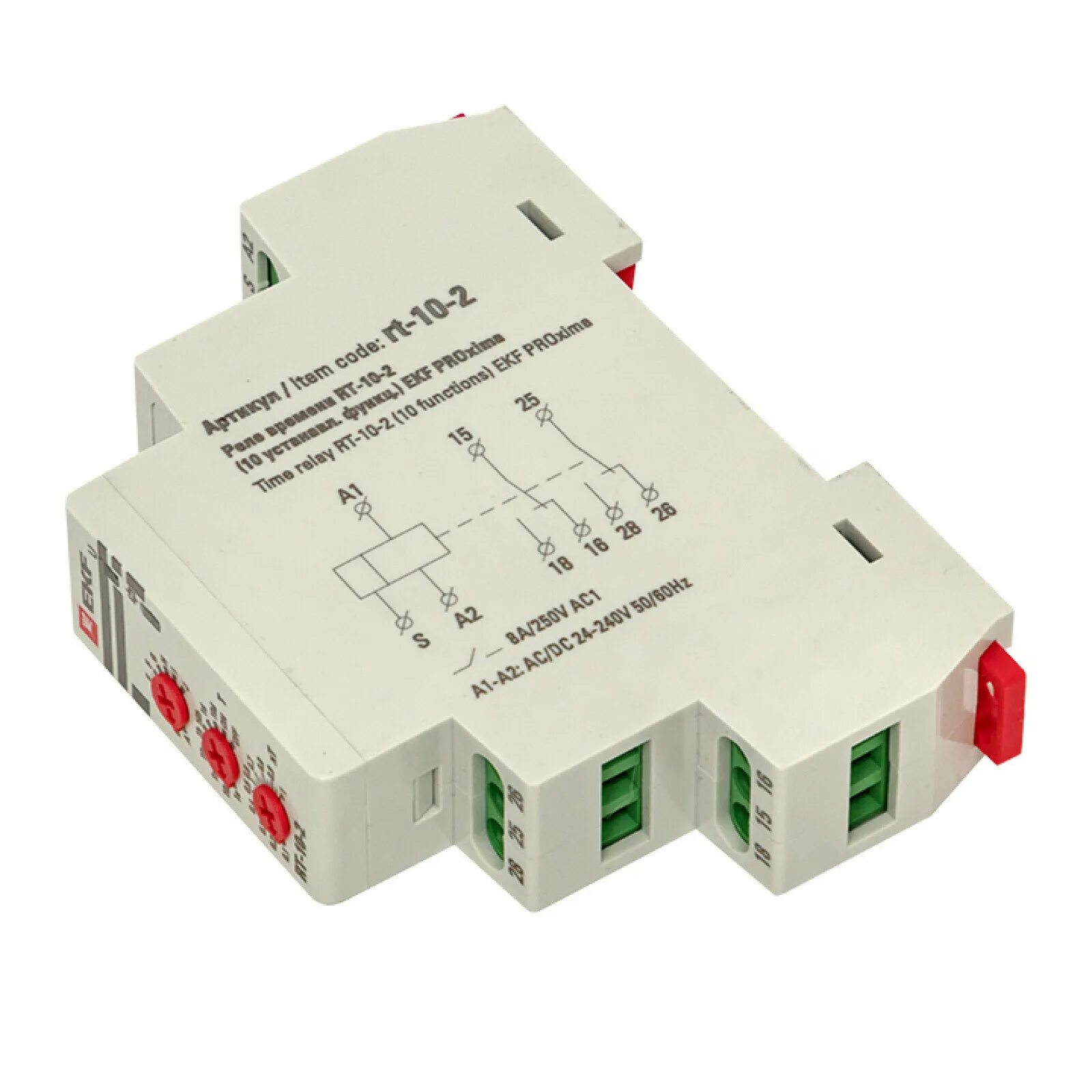 Реле времени ekf rt 10 схема подключения Реле времени (10 устанавл. функц.) RT-10-2 EKF PROxima - купить в интернет-магаз