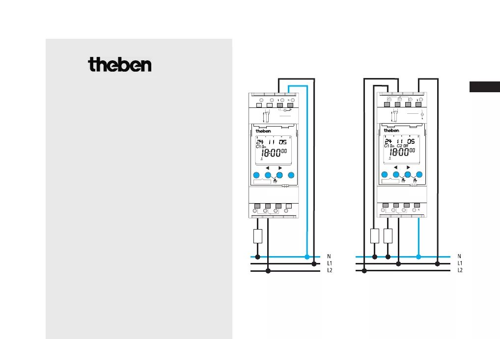 Реле времени на дин рейку схема подключения Manual Theben Termina TR 612 top2 (page 10 of 12) (French)