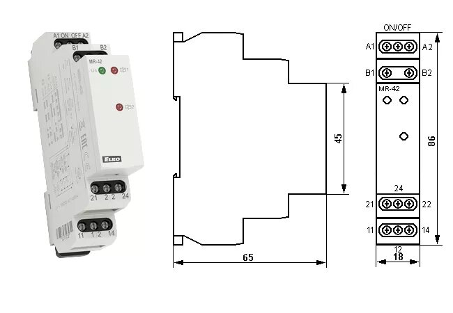 Реле времени на дин рейку схема подключения MR-42 Импульсное реле времени на Din-рейку купить по низкой цене в Москве - Delt