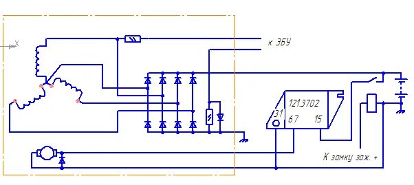 Реле зарядки 121.3702 схема подключения Регулятор 121.3702 схема