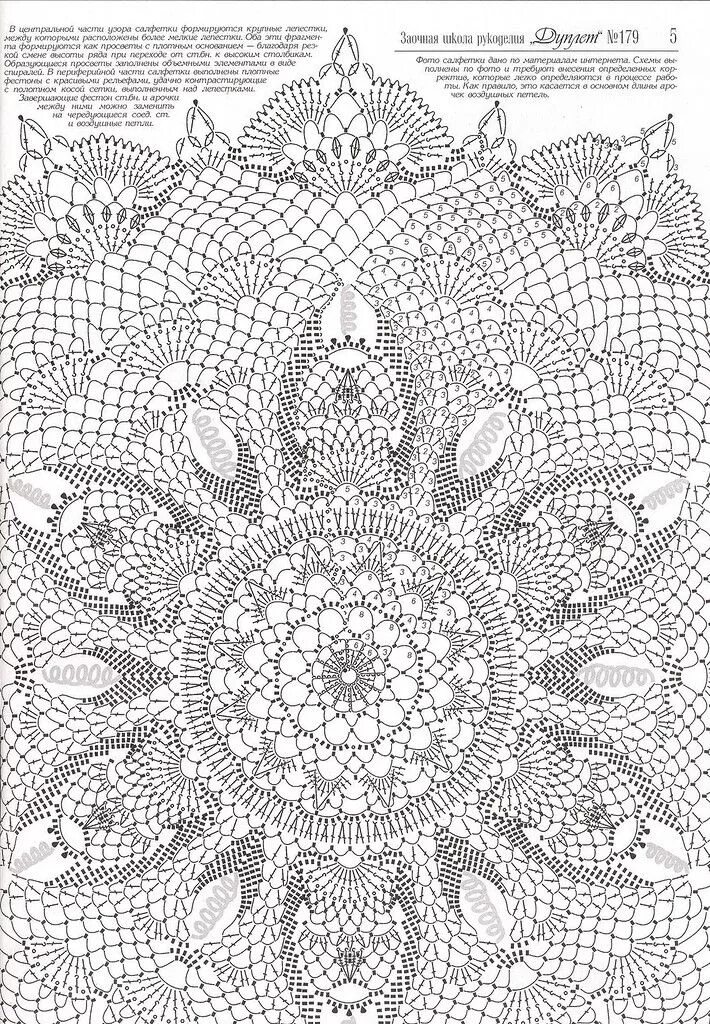 Рельефная салфетка крючком схема Дуплет 179 Crochet doily diagram, Crochet rug patterns, Crochet mandala pattern