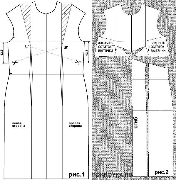 Рельефная выкройка платья МОДЕЛИРОВАНИЕ ПЛАТЬЕВ ПУТЕМ ПЕРЕВОДА ВЫТАЧЕК И ИЗМЕНЕНИЯ ПОЛОЖЕНИЯ ОСНОВНЫХ КОНС