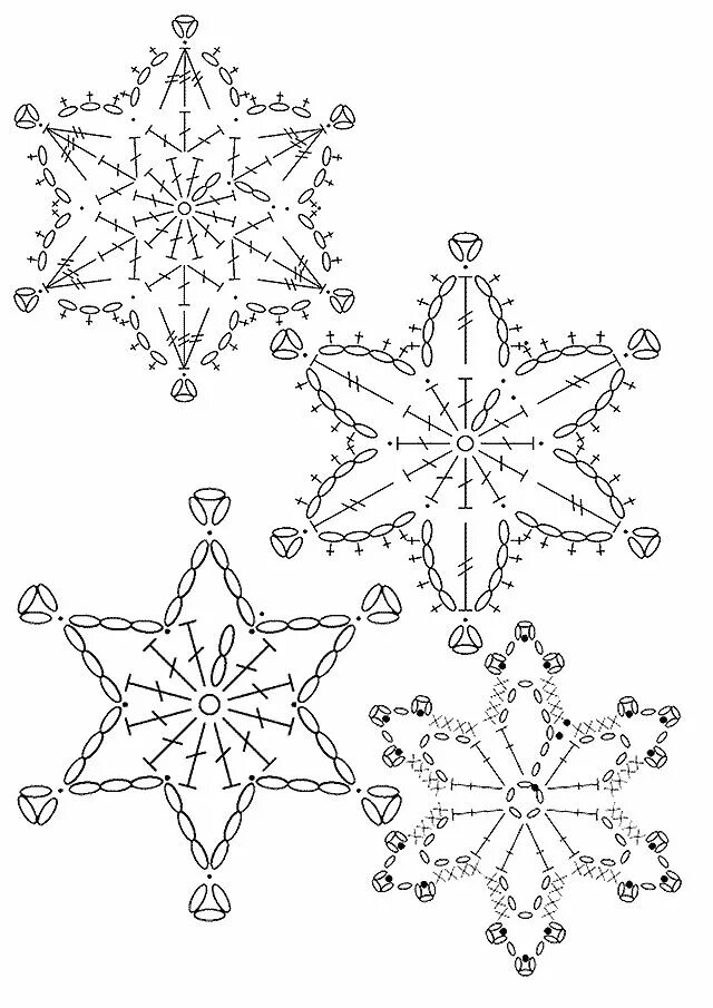 Рельефные снежинки крючком схемы с описанием схема вязания снежинки Crochet snowflakes, Crochet snowflake pattern, Christmas 