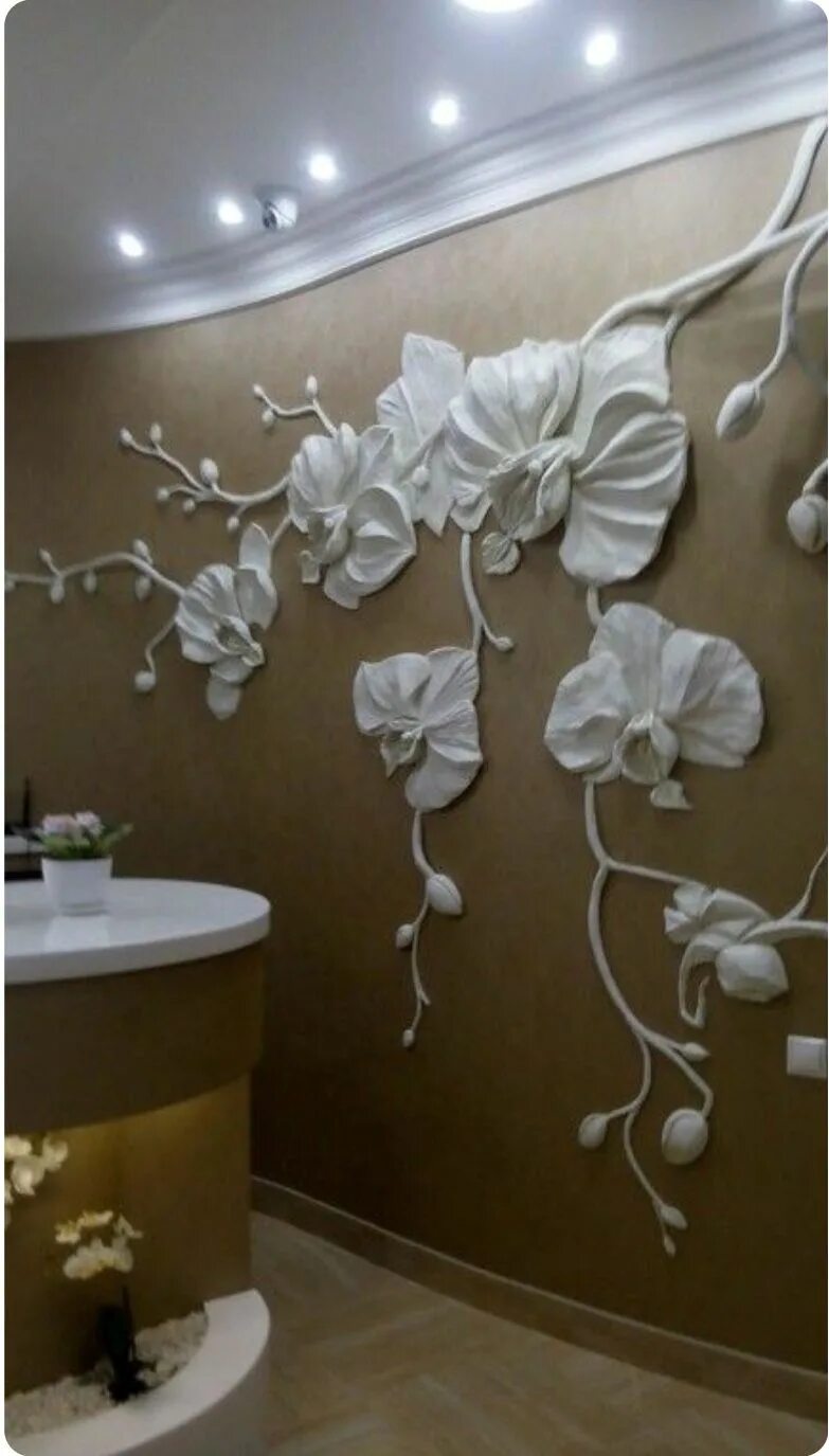 Рельефный декор на стене 7 Лепнина Plaster wall art, Plaster art, Drywall art