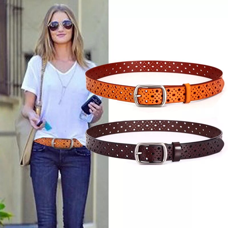 Ремни женские мода DWTS Leather Belts For Women Fashion Genuine Belts For Jeans Women Top Quality B