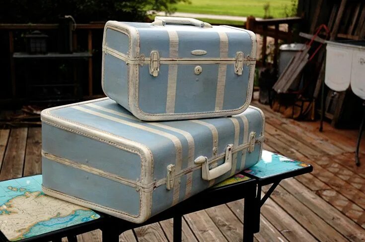 Ремонт чемодана своими руками Luggage Painted suitcase, Vintage suitcases, Old suitcases