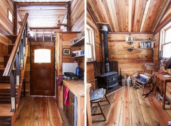 Ремонт дачи внутри своими руками Rustic Tiny House Interior Rustic tiny house, Tiny house swoon, Tiny house livin