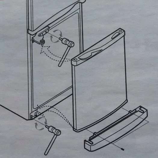 Ремонт двери холодильника своими руками Как поменять местами дверь на холодильнике фото - DelaDom.ru
