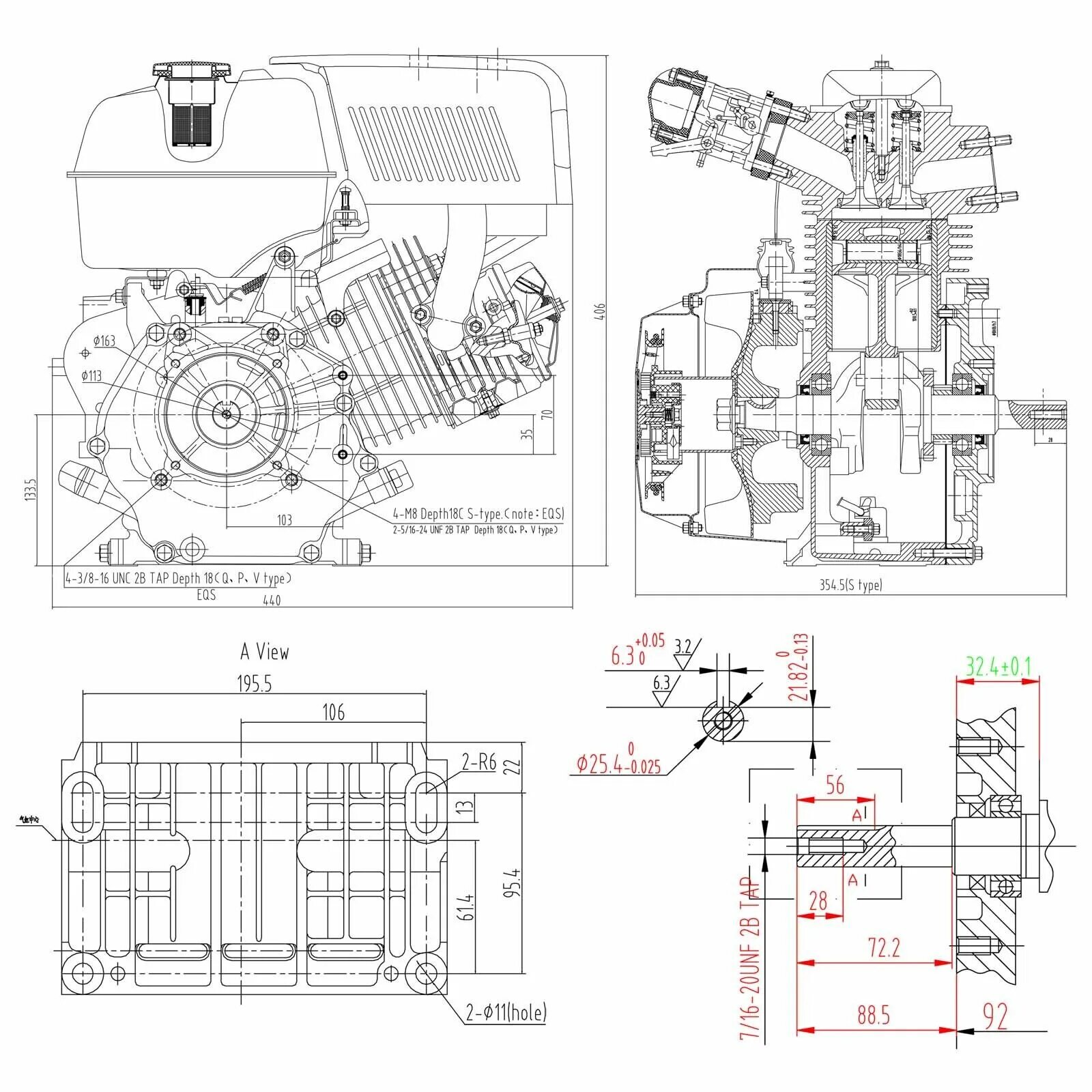 Ремонт двигателя лифан своими руками Купить LIFAN 177 Benzinmotor 6.6kW (9PS) 4-Takt 25.4mm luftgekühlt на Аукцион DE