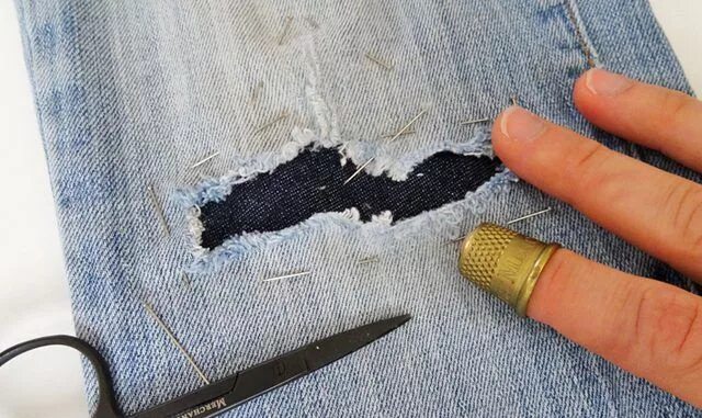 Ремонт дырки своими руками 3 Clever Ways to Mend a Hole in Clothing eHow Mend, Sashiko, Indigo dyed fabric