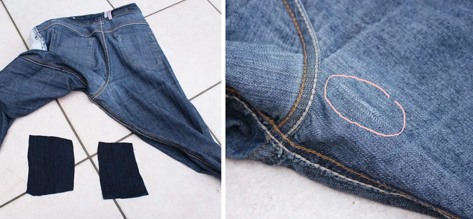 Ремонт джинс между ног своими руками how to fix inner thigh holes in jeans Purchase - 55