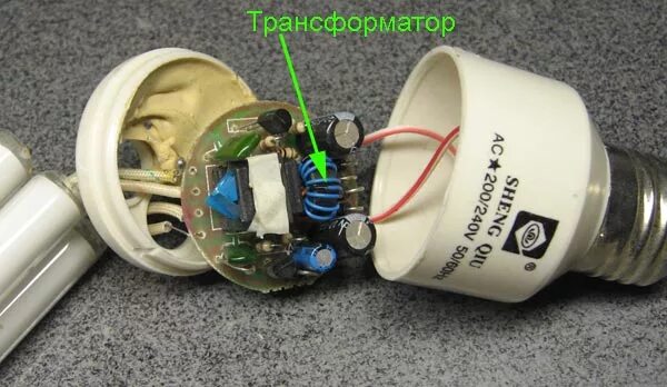 Ремонт энергосберегающих ламп своими руками Основные схемы понизителей напряжения - Импульсный свет в фотографии