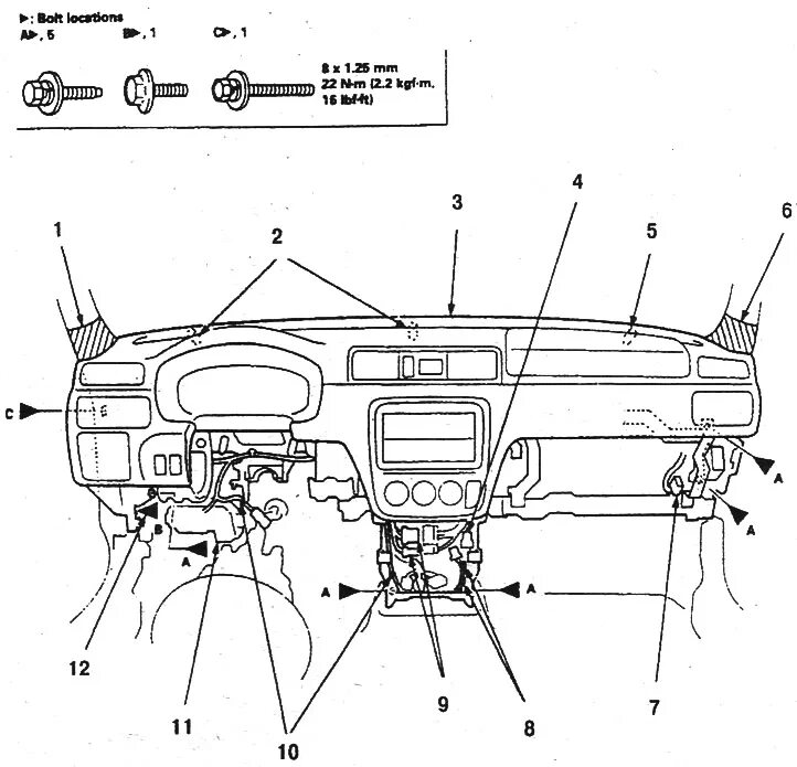 Ремонт хонда срв рд1 своими руками Dashboard and fasteners (Honda CR-V 1, 1995-2001, petrol) - "Interior (internal 