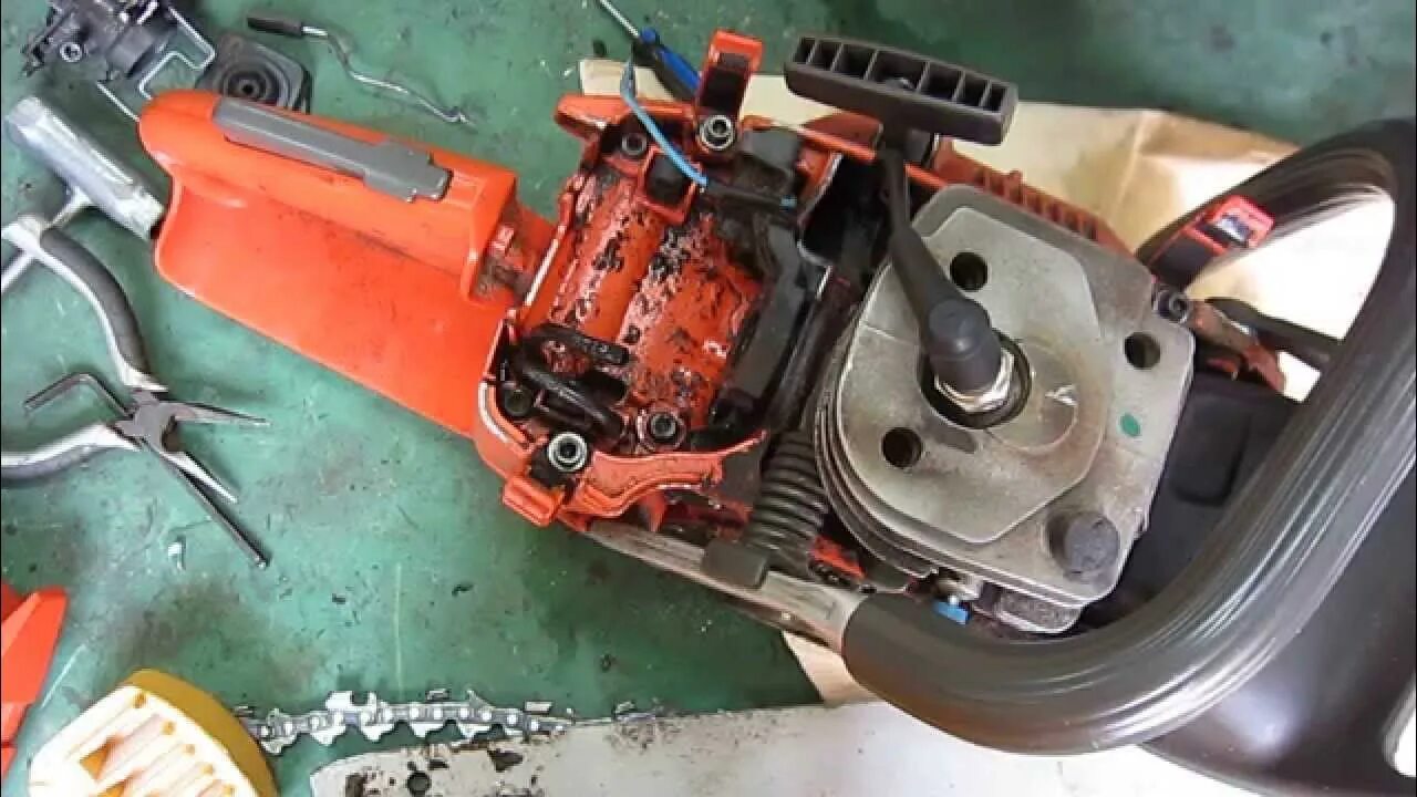 Ремонт хускварна своими руками 허스크바나357XP수리 husqvarna chainsaw repair - YouTube