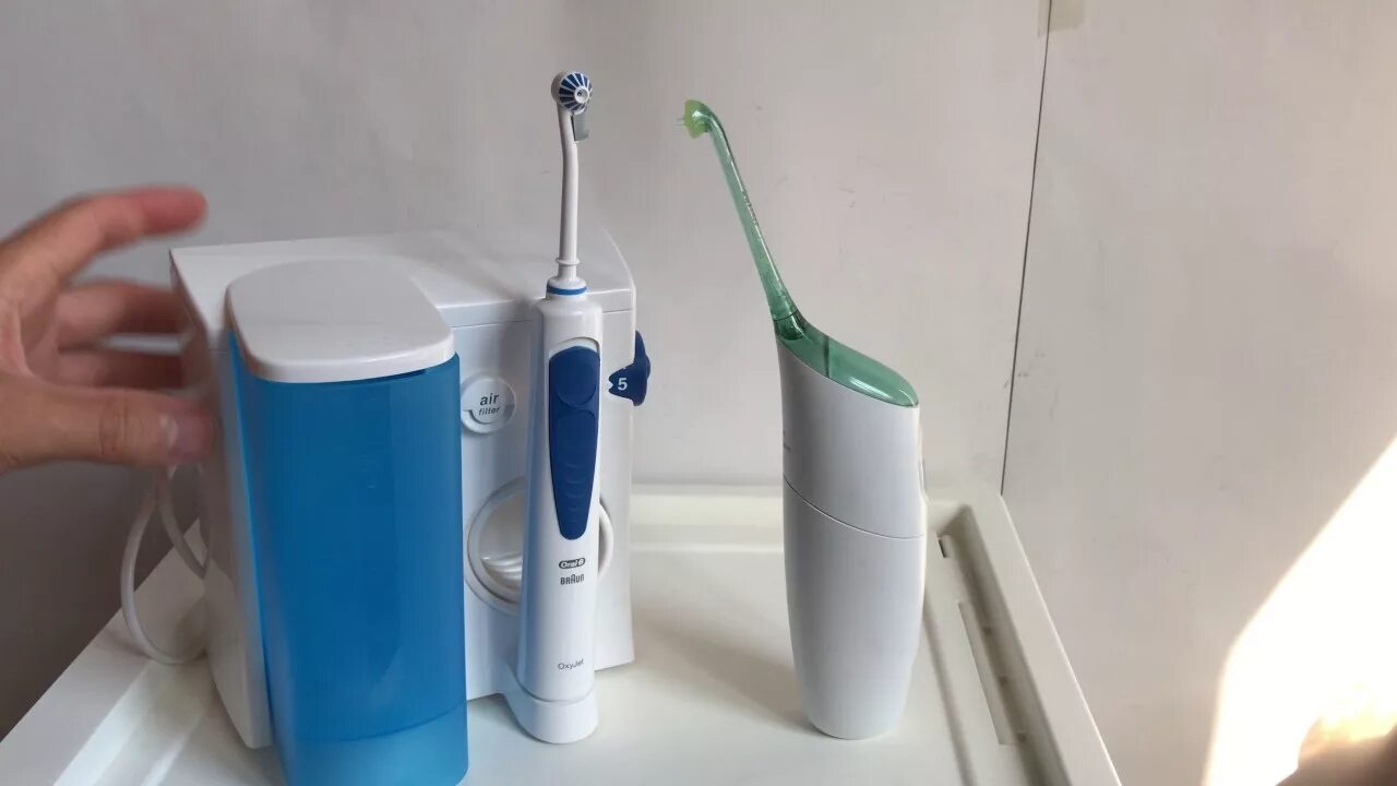 Ремонт ирригатора своими review Irrigator Oral-B MD 20 and Philips Sonicare Airfloss HX8211 - YouTube