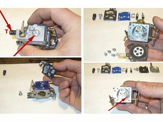 Ремонт карбюратора бензопилы своими руками Починить карбюратор бензопилы Бензопилы, Уайт-спирит, Приспособления для деревоо