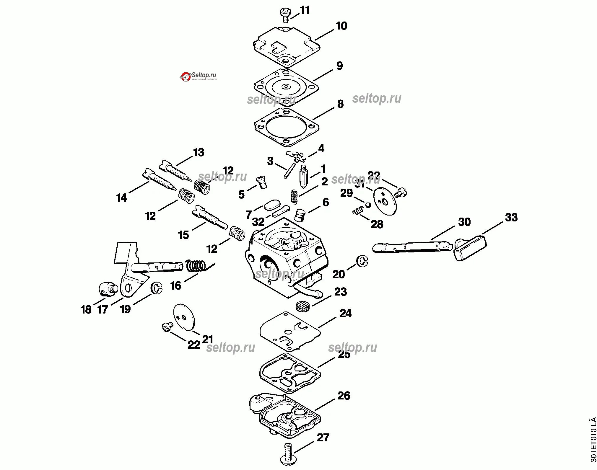 Ремонт карбюратора триммера своими Карбюратор SK5, C1Q-SK5 для мотобура Stihl BT 106 купить в Москве в интернет-маг