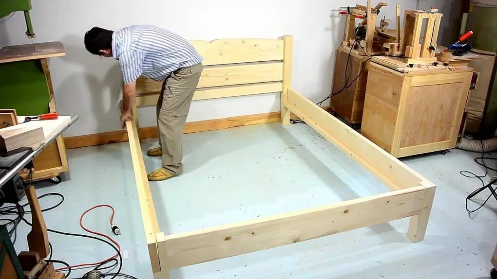 Ремонт кровати своими руками Diy Como hacer una cama de dos plazas de madera pino fácil de hacer Web del Bric