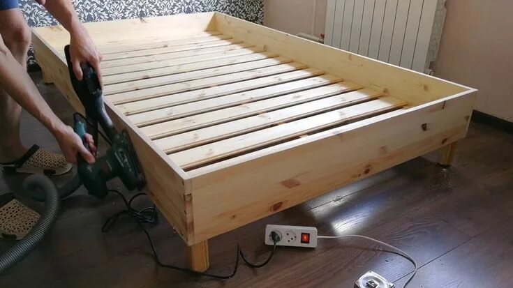 Ремонт кровати своими руками Simple Marco de Cama Hecha a Mano - Ideas Perfectas Simple bed, How to make bed,