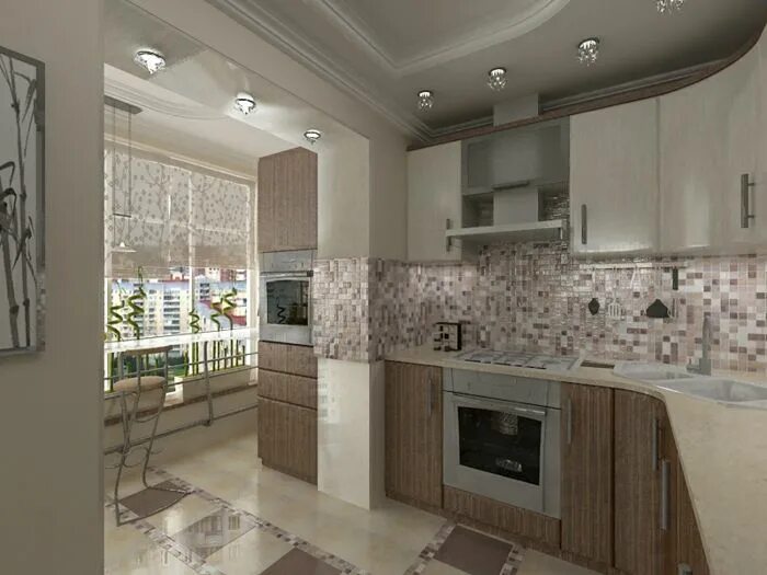 Ремонт кухни дизайн фото 9 кв How kitchen design and balcony come together Интерьер, Дизайн кухни, Идеи для ук