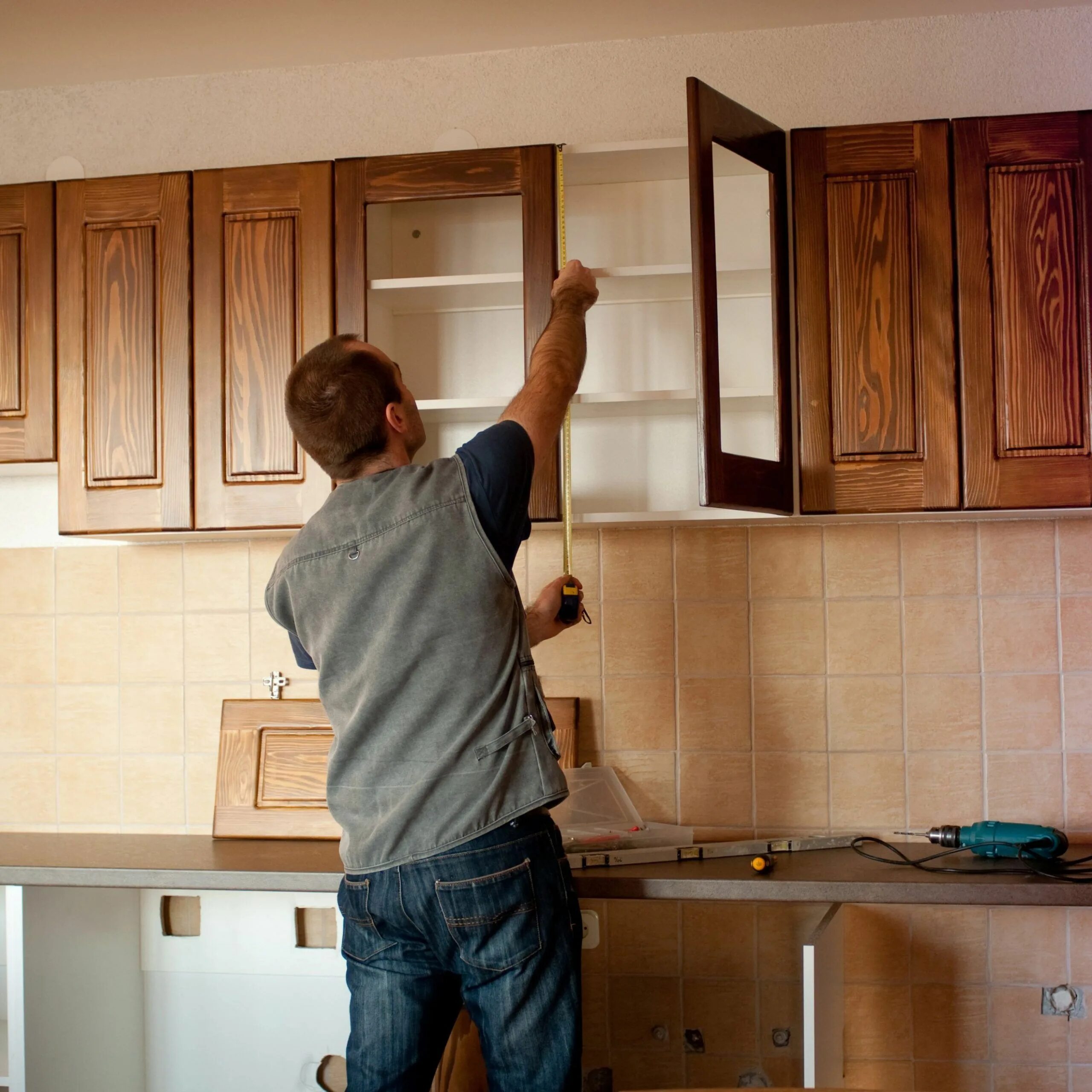 Ремонт кухни своими руками быстро What Height To Hang Kitchen Wall Cabinets Uk 주방 리모델링, 부엌리모델링, 청소