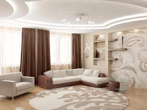 Ремонт квартир зал своими руками фото Pin by Татьяна on дизайн интерьера Bedroom false ceiling design, False ceiling l