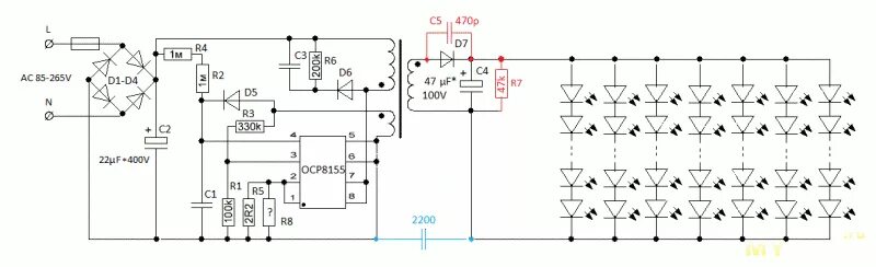 Ремонт led светильника 36wt драйвер своими руками Лампочка-кукуруза" E27 126 LED SMD2835 6000К 20W! (Проверим?