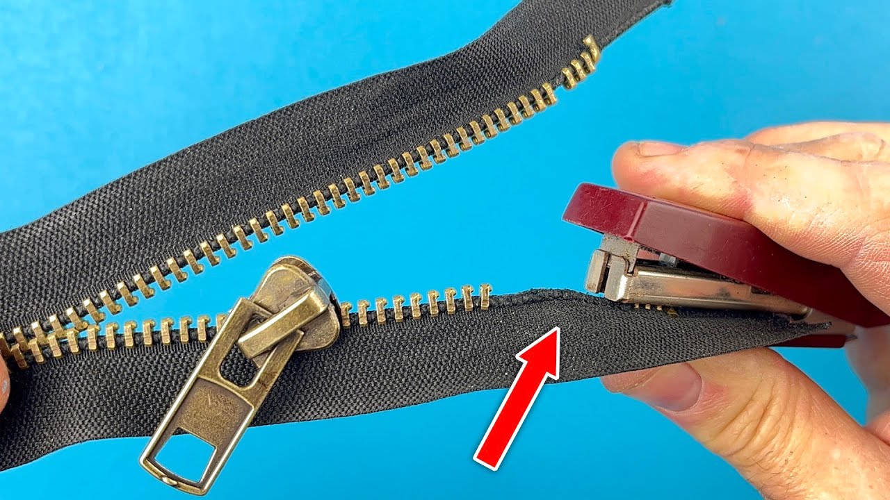 Ремонт молнии своими руками Amazing Method! Your Zipper Will Never Be Broken Again - YouTube