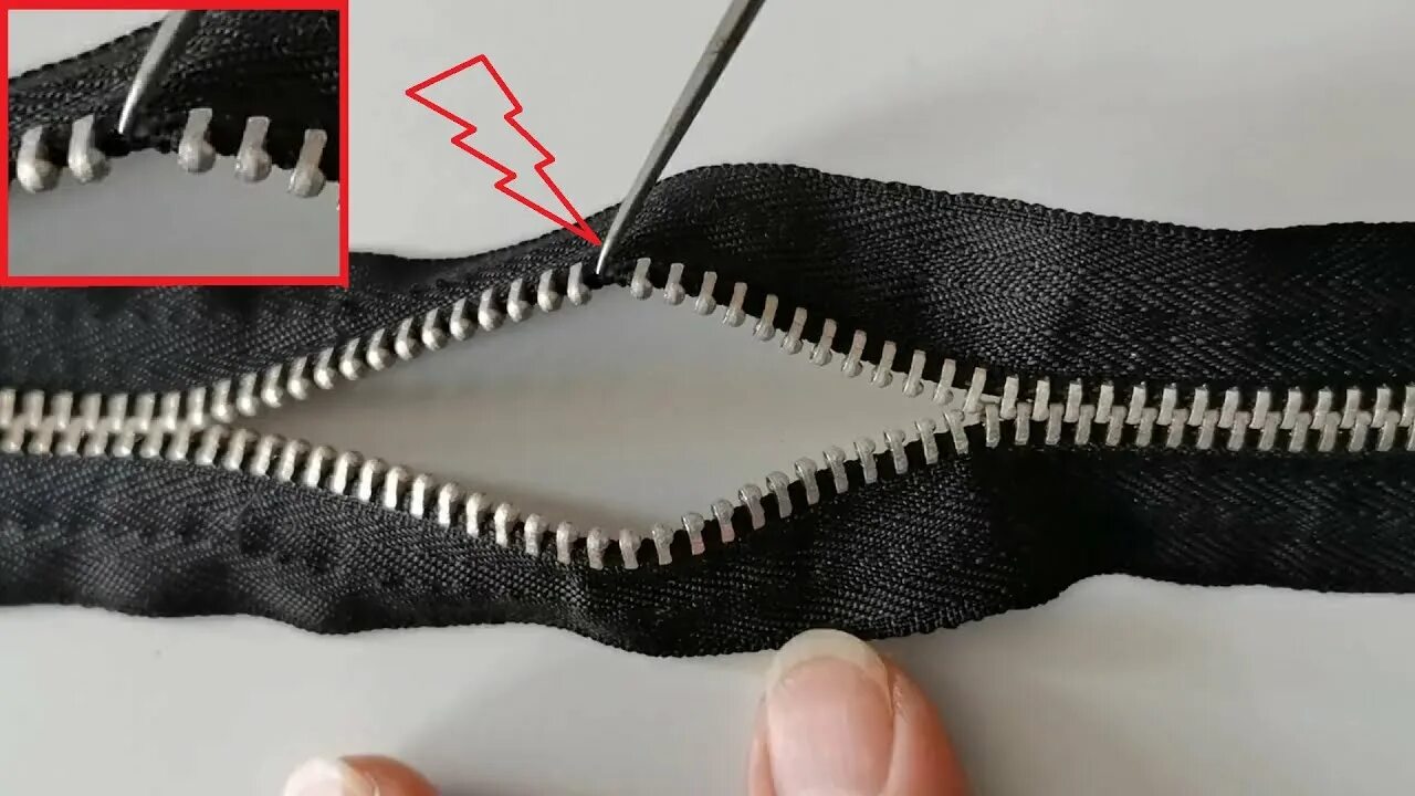 Ремонт молнии своими руками How to fix a zipper with a broken tooth - YouTube