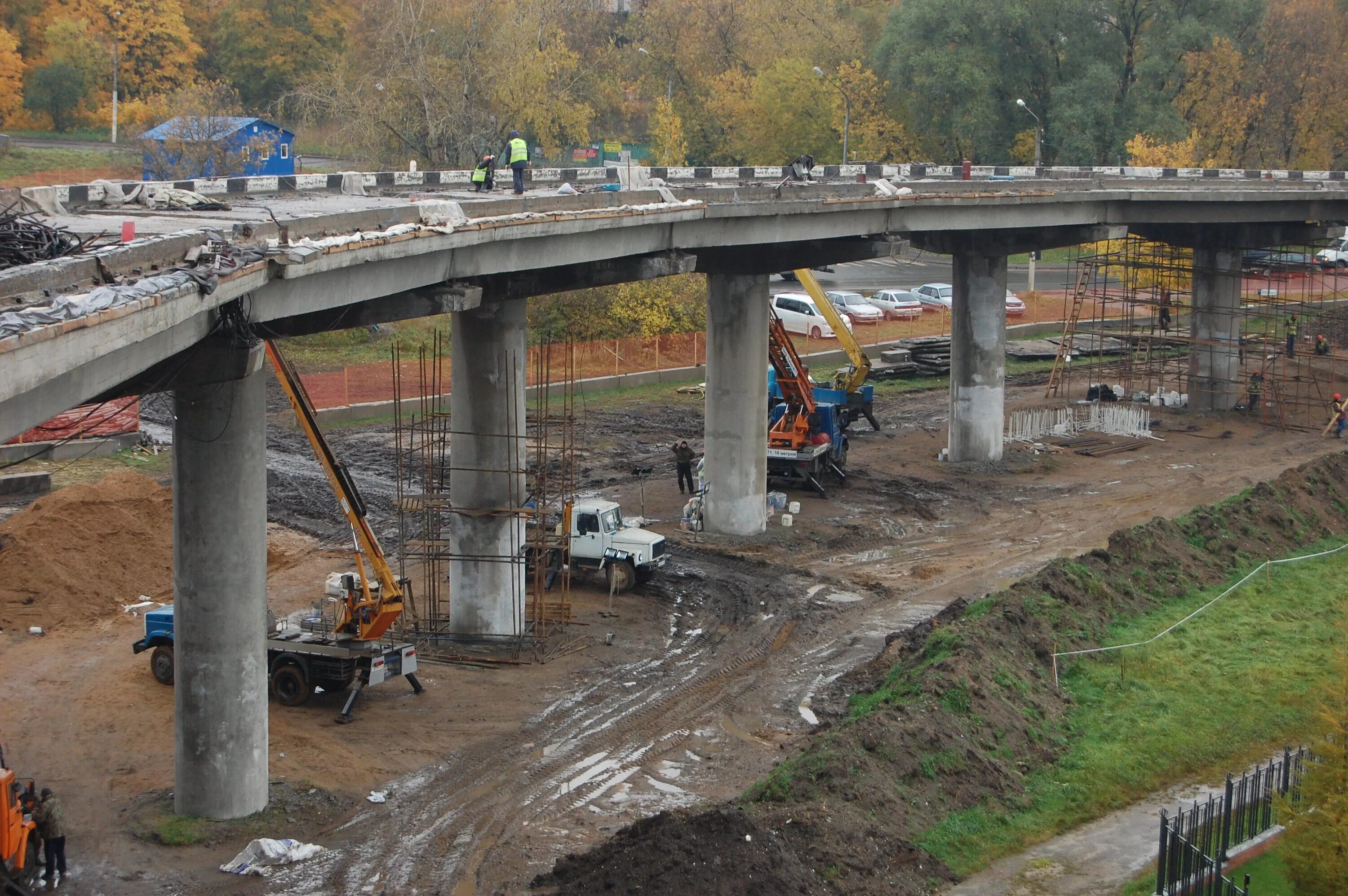 Ремонт мостов фото На мосту через Волгу началось обустройство сетей наружного освещения