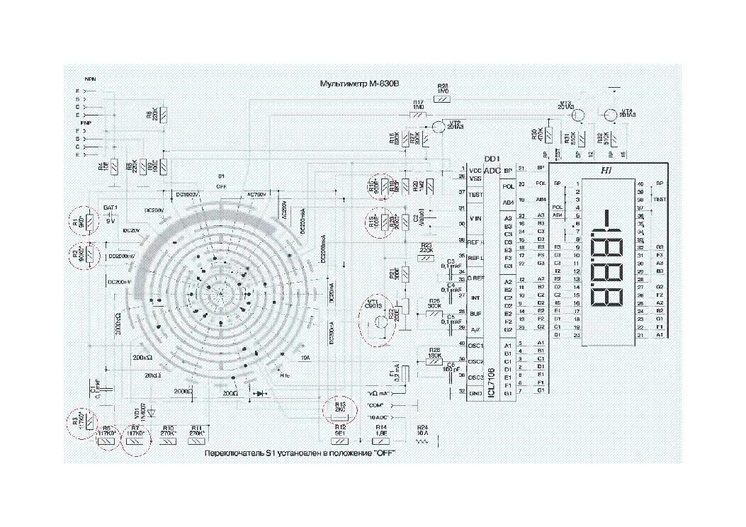 Ремонт мультиметра дт 832 своими руками схема M830B DIGITAL MULTIMETER SCH Service Manual download, schematics, eeprom, repair