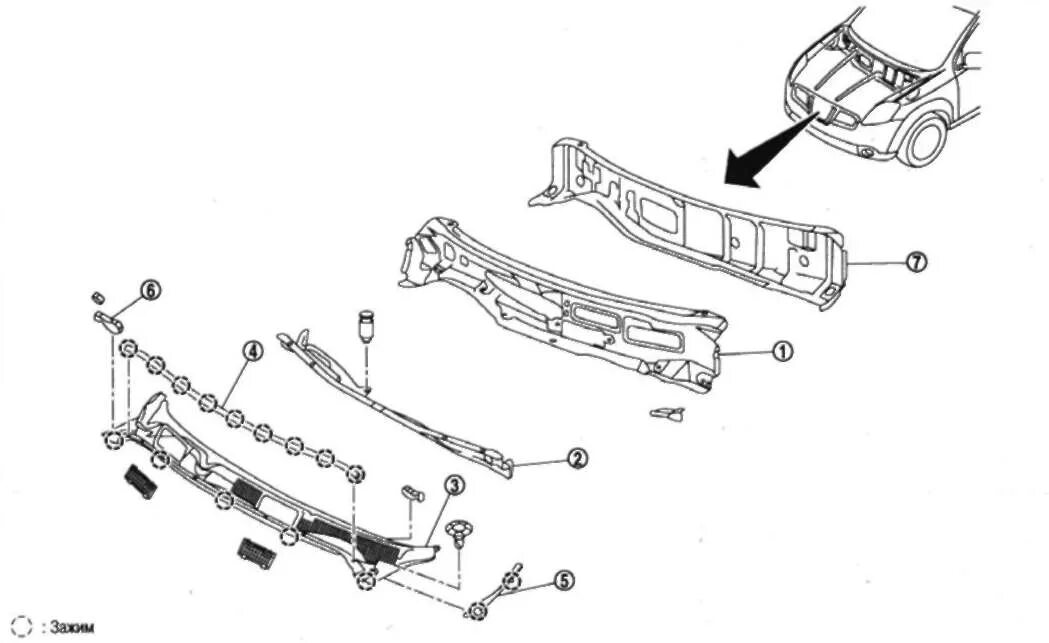 Ремонт ниссан кашкай j10 своими руками Руководство по ремонту Nissan Qashqai (Ниссан Кашкай) 2007+ г.в. 16.37.1 РЕШЕТКА