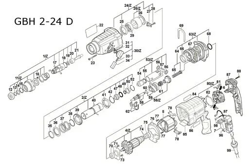 Ремонт перфоратора бош своими руками Переключатель Bosch GBH 2-28 DFV: купить с доставкой из Европы на AuAu.market - 