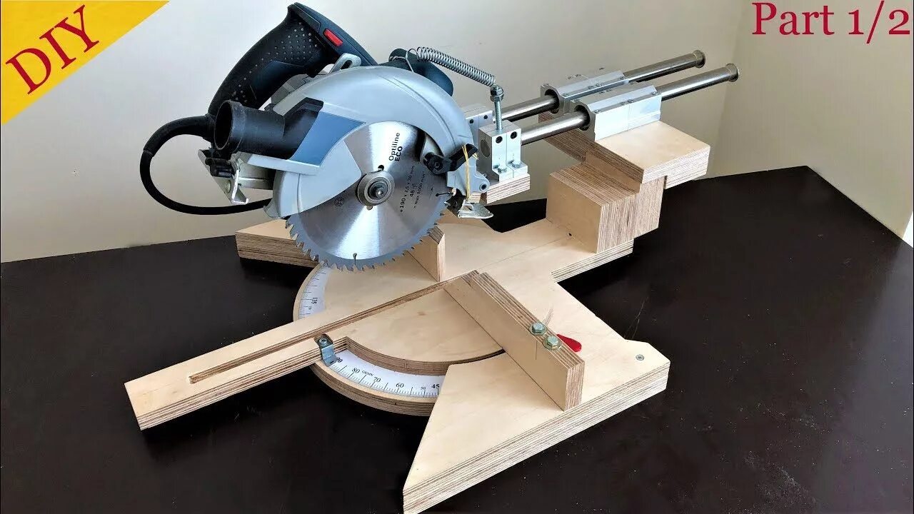 Ремонт пилы своими руками Homemade Miter Saw Build Part 1 // Gönye Testere Yapımı 1. Bölüm Miter saw, Wood