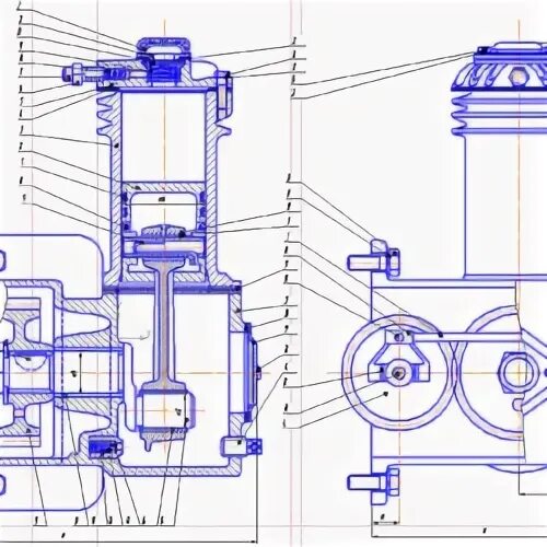Ремонт поршневого компрессора своими руками Компрессор 8 цилиндровый - Чертежи, 3D Модели, Проекты, Машиностроение и механик