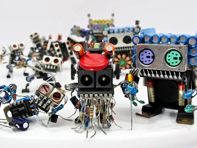 Ремонт робота своими руками D.Bug Model Kits - Art hacked from electronics by Robot Brigade - Kickstarter Ar