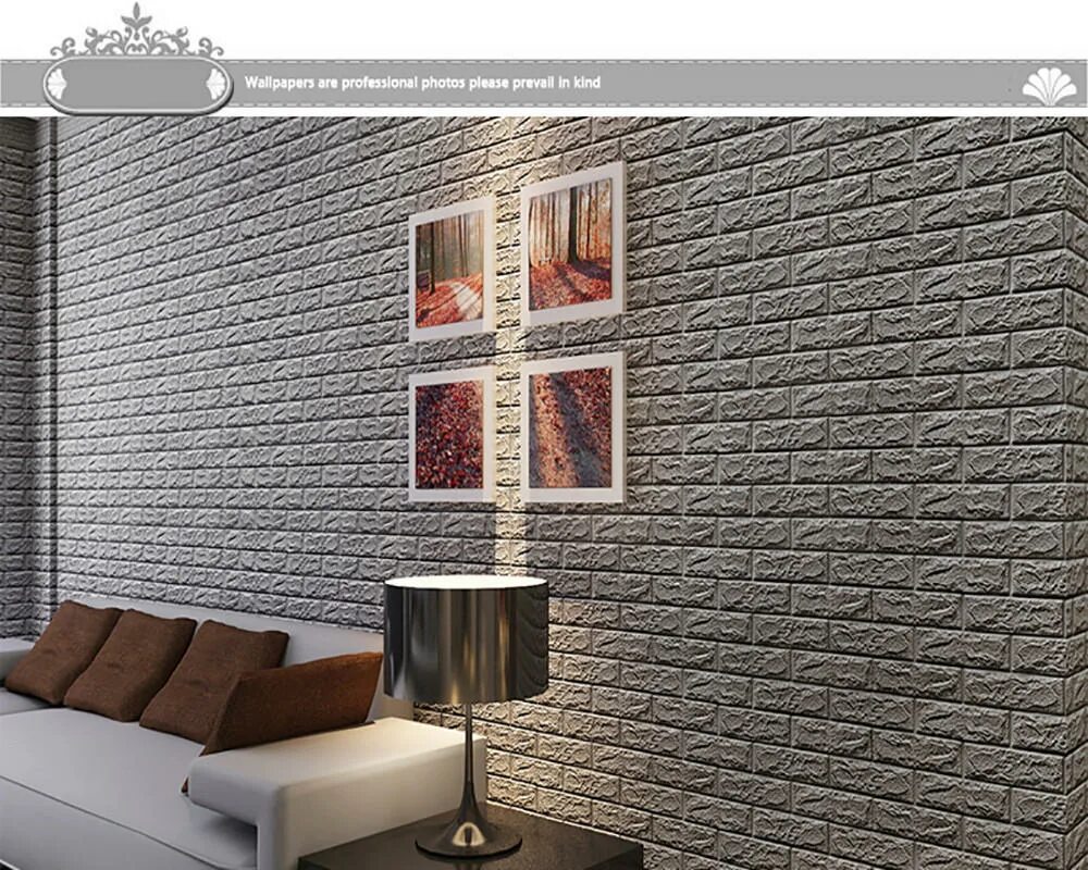 Ремонт с самоклеющимися панелями фото в квартире 3D Brick Wall Sticker Self-Adhesive Foam Wallpaper Panels Room Decal купить недо