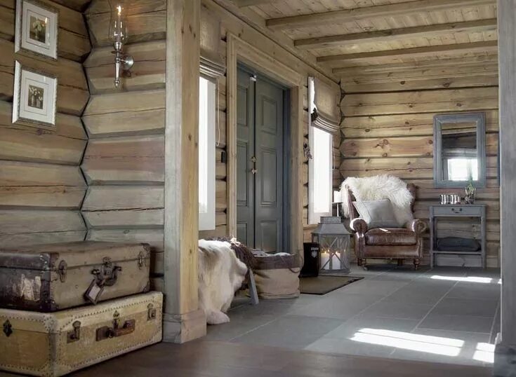 Ремонт старом деревянном доме внутри фото Log home interiors, Log homes, Cabins and cottages