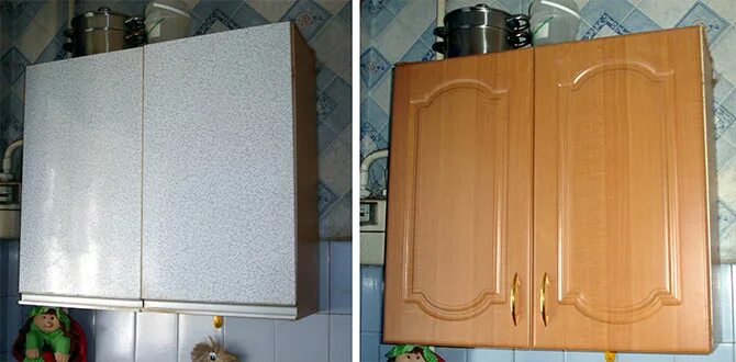 Ремонт старой кухни своими руками How to upgrade the kitchen with replacement of doors on the kitchen headset